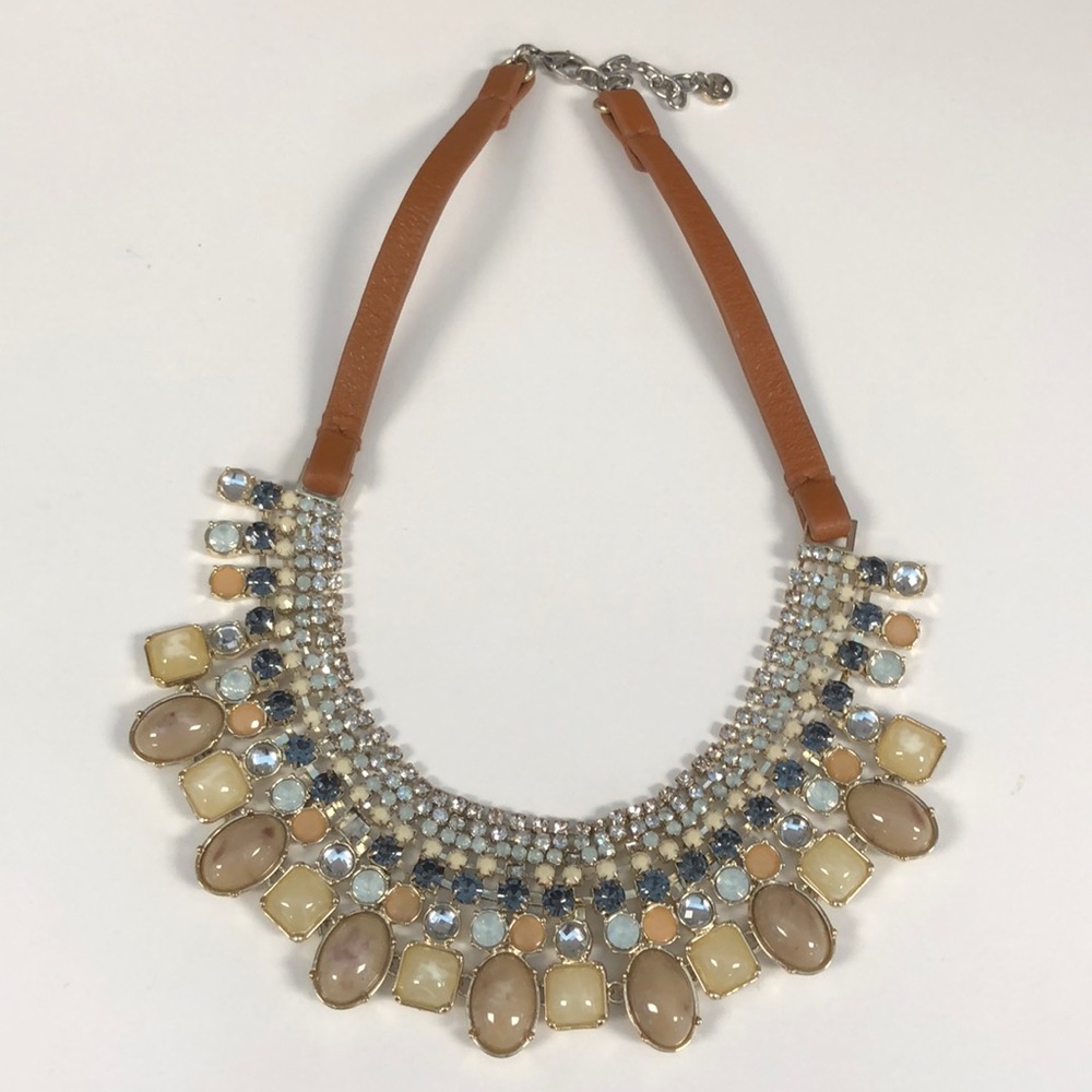 Never Worn Neutral Layered Statement Necklace - image 1